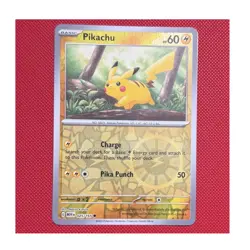 Pikachu 025/165 Sv: Scarlet & Violet 151 Reverse Holo Pokemon TCG Card NM - Image 1