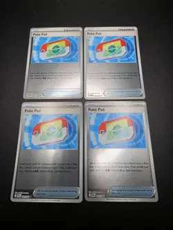 Poke Pad Reverse Holo 081/088 X4 Playset Perfect Order Pokemon Trainer Cards - Image 1