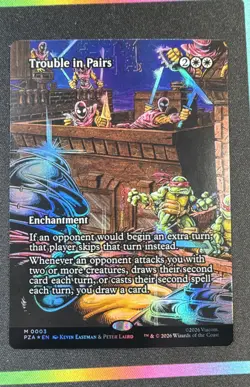 MTG - Trouble in Pairs (Borderless) Teenage Mutant Ninja Turtles Foil - Image 1