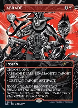 Abrade - Foil Extended Art Secret Lair NM MTG - Image 1