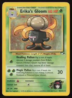 Erika's Gloom 45/132 Unlimited Uncommon Gym Heroes Pokemon English MP - Image 1