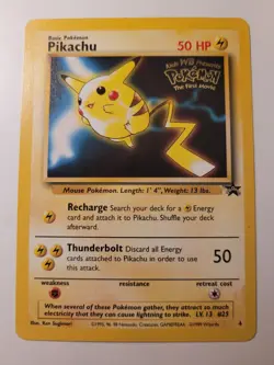 Pikachu (Movie Promo) Pokemon WotC Promo 4 NM - Image 1