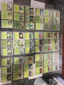 Pokemon Grass Type Card Lot 60+ English Scyther Pinsir Paras Parasect Sunkern - Image 1