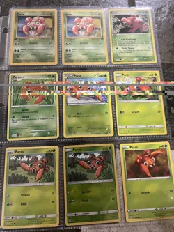 Pokemon Grass Type Card Lot 60+ English Scyther Pinsir Paras Parasect Sunkern - Image 4
