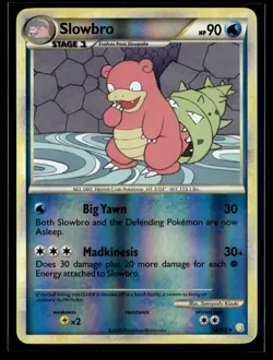 Slowbro 52/123 HeartGold & SoulSilver Reverse Holo Uncommon Pokemon - Image 1