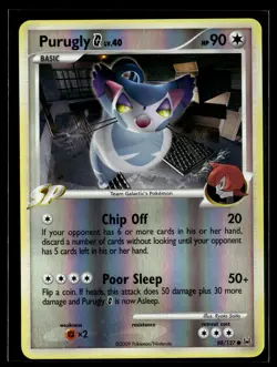 Purugly G 88/127 Platinum Reverse Holo Common Pokemon - Image 1
