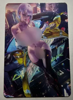 SEXY HEROINE WAIFU Lucy CYBERPUNK ACG PREMIUM HOLOFOIL CARD NM - Image 2