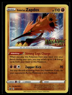 Galarian Zapdos SWSH124 SWSH Black Star Promo Pokemon - Image 1