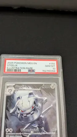 2025 Pokemon Mega Evolution Steelix 150/132 Illustration Rare PSA 10 GEM - Image 2