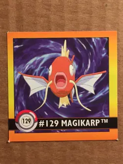 Pokemon 1999 Artbox Series 1 Stickers Magikarp 129. FREE SHIPPING! - Image 1