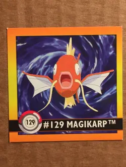 Pokemon 1999 Artbox Series 1 Stickers Magikarp 129. FREE SHIPPING! - Image 3