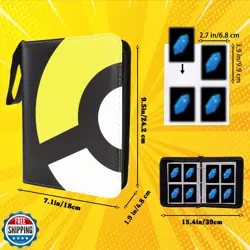 Card Binder 4-Pocket, 400 Pockets Fashion Design Trading Card Holder for Spor - Image 4
