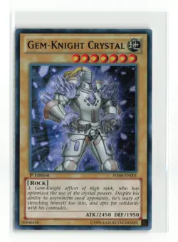 GEM-KNIGHT CRYSTAL HA06-EN001 1ST EDITION SUPER YUGIOH TCG LP - Image 1
