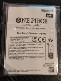 One Piece Card Game Official Sleeves - Monkey.D.Luffy (Store Championship) 10-P - Image 2