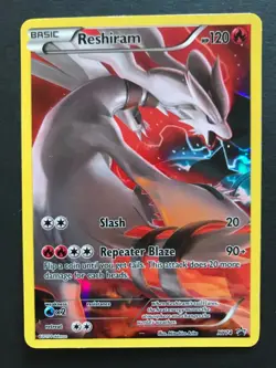 Reshiram XY74 XY PROMO RARE HOLO Pokemon Card FULL ART Shiny Near Mint - Image 1