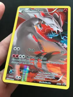 Reshiram XY74 XY PROMO RARE HOLO Pokemon Card FULL ART Shiny Near Mint - Image 3