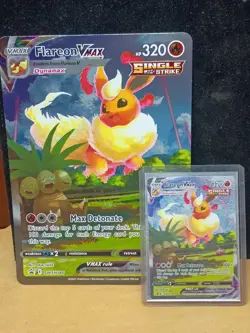 🔥Flareon VMAX Sword & Shield Promo Cards Alt Art Holo + Jumbo Promo !!MINT!!🔥 - Image 1