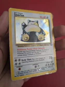 Snorlax 11/64 Rare Jungle Set Holo Pokemon Card Unlimited Played Condition - Image 3