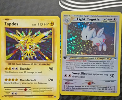 Pokemon Neo Destiny Zapdos & Light Togetic Holo Trading Cards - Image 1