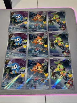 First Partner Illustration Collection Series 1 Gen 4 Sinnoh Starters 9 Cards NM - Image 1