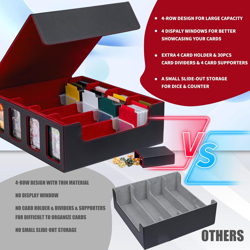 Card Storage Box 3200+ MTG Commander Deck Box TCG Deck Case with Display Windows - Image 3