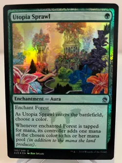 Magic MTG 1x Foil Utopia Sprawl - Masters 25 Near Mint Uncommon Enchantment - Image 1