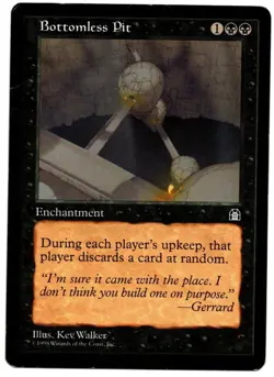 MTG BOTTOMLESS PIT CARD STRONGHOLD MAGIC THE GATHERING - Image 1