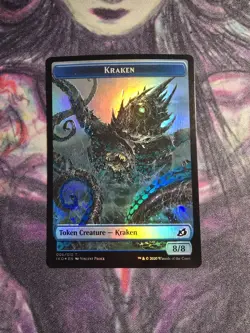 MTG *1x Kraken | Human Soldier Foil Double Sided Token Ikoria Magic - Image 1