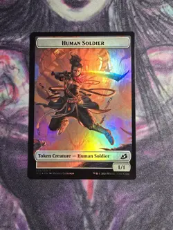 MTG *1x Kraken | Human Soldier Foil Double Sided Token Ikoria Magic - Image 2
