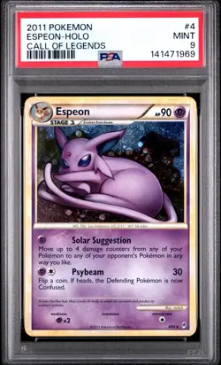 Espeon Holo Call of Legends PSA 9 4/95 Graded Pokemon Card TCG - Image 1