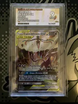 Pokemon TCG - Espeon & Deoxys Gx SM240 Tag Team - Black Star Promo - Ace 9 - Image 1