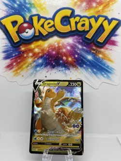 Pokemon TCG Dragonite V SWSH235 Black Star Promo Pokemon Go LP - Image 1