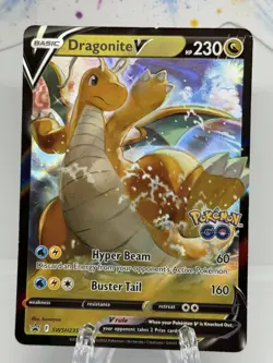 Pokemon TCG Dragonite V SWSH235 Black Star Promo Pokemon Go LP - Image 2