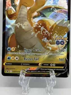 Pokemon TCG Dragonite V SWSH235 Black Star Promo Pokemon Go LP - Image 4