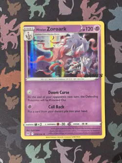 Hisuian Zoroark 076/196 EB Games Promo Pokemon Card Holo Lost Origin NM/M - Image 3
