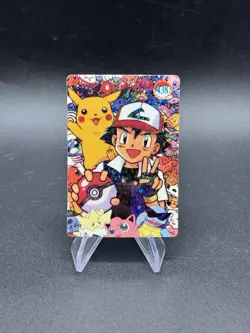Pikachu Ash Holo Pokemon Vintage Pocket Monsters Vending Prism Sticker 438 - Image 1