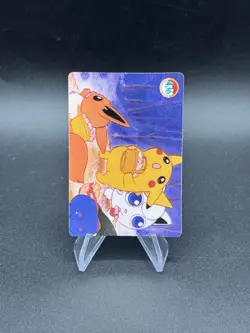 Pikachu Ash Holo Pokemon Vintage Pocket Monsters Vending Prism Sticker 438 - Image 2