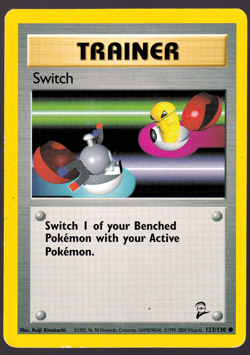 Switch 123/130 Base Set 2 Pokemon Card 2000 MP - Image 1