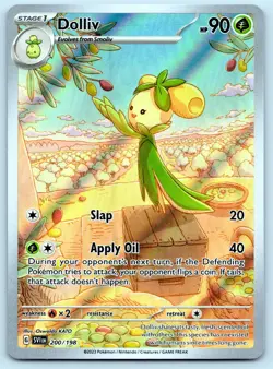 Dolliv 200/198 Illustration Rare Scarlet & Violet Pokemon Holo 2023 LP - Image 1