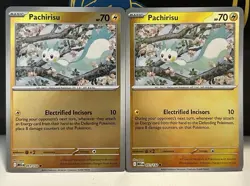 (Set Of 2) Pokemon Mega Evolution Reverse Holo Card - Pachirisu (051/132) - Image 1