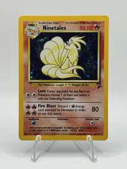 Pokemon TCG Ninetales Holo Unlimited Holo Rare Card Base Set 13/130 Vintage - Image 1