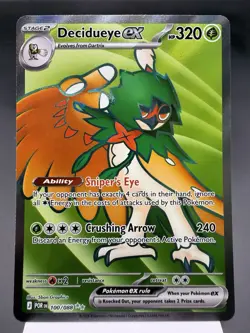 Decidueye ex 100/088 - Full Art Holo - Perfect Order Pokemon Card MINT - Image 1