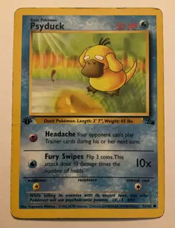Psyduck 53/62 (1st Edition Stamp) Fossil Pokemon 1999 - Image 1