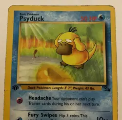 Psyduck 53/62 (1st Edition Stamp) Fossil Pokemon 1999 - Image 3