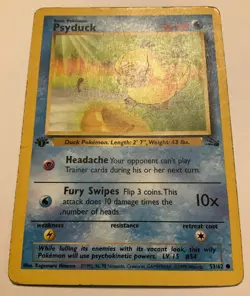 Psyduck 53/62 (1st Edition Stamp) Fossil Pokemon 1999 - Image 4