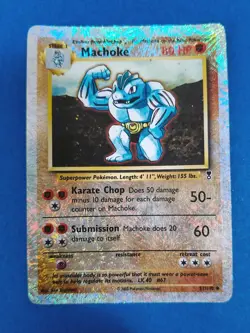 Pokemon Machoke Legendary Collection Reverse Holo Rare Pokemon TCG fireworks HP - Image 1
