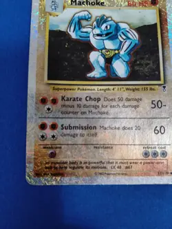 Pokemon Machoke Legendary Collection Reverse Holo Rare Pokemon TCG fireworks HP - Image 2