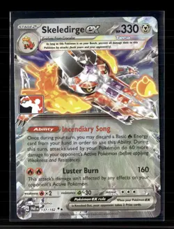 Pokemon 2023 Paradox Rift Skeledirge EX RR #137/182 Play - Image 1