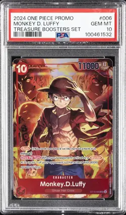 2024 ONE PIECE PROMOS TREASURE BOOSTERS SET #006 MONKEY D. LUFFY PSA 10 - Image 1