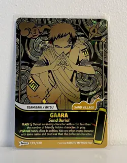 Naruto Mythos TCG Gaara Secret Card 139/130 1st Edition - Image 1